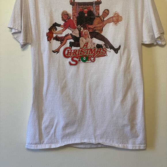 A Christmas Story M white short sleeve t-shirt movie fandom 2021 cotton holiday - Picture 3 of 7